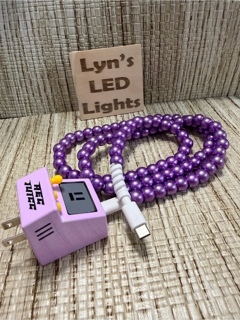Beaded Charging Cable Type C Dual Port